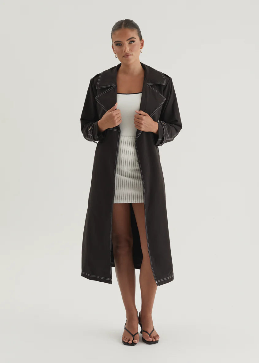 Jaidie Trench Coat - Black