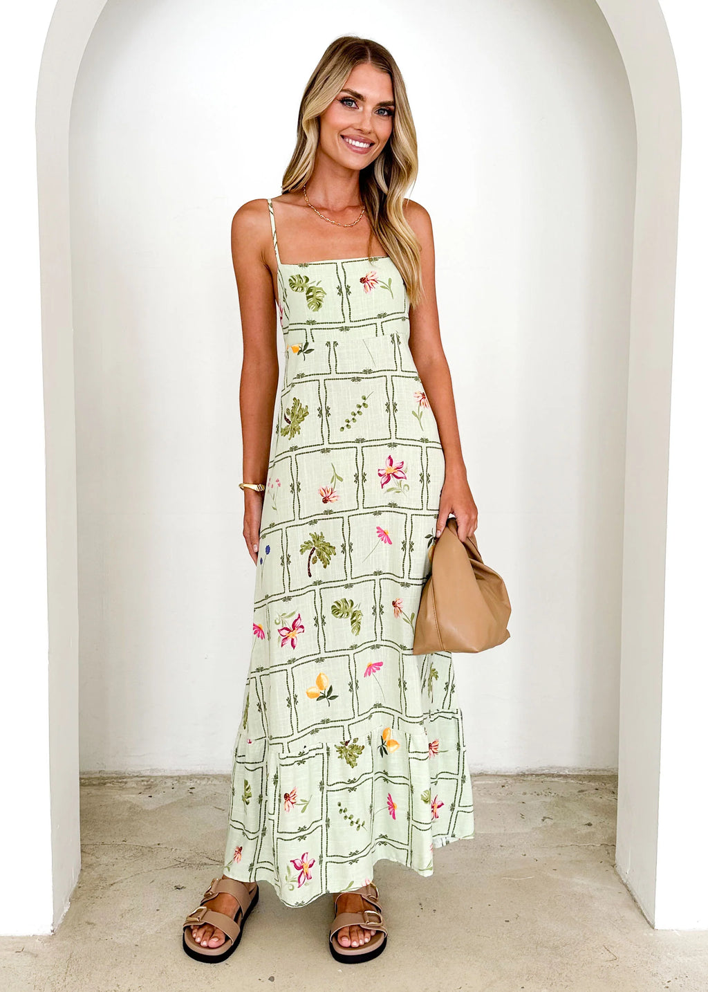 Romara Maxi Dress - Sage Iris