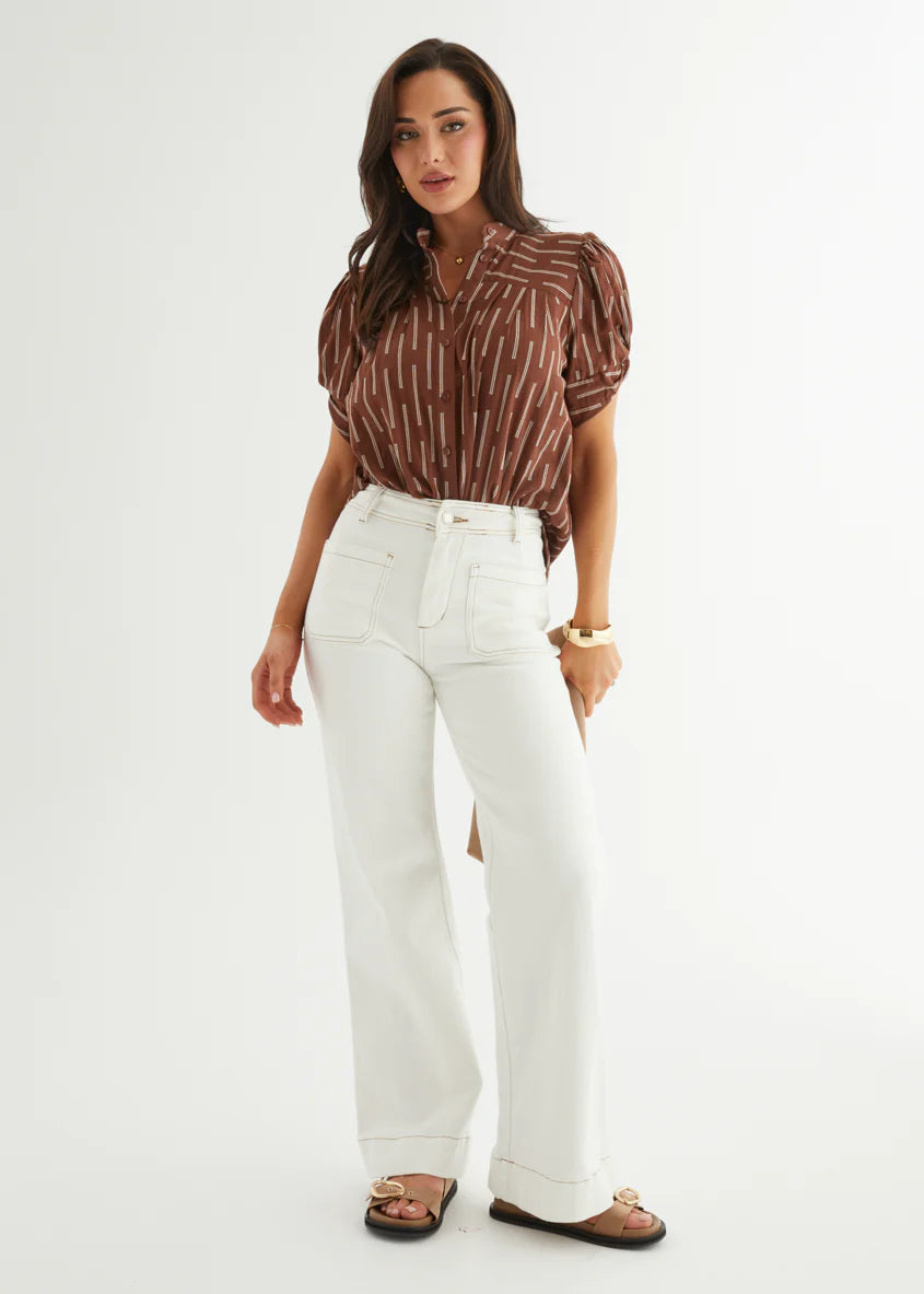 Becca Blouse - Milk Chocolate