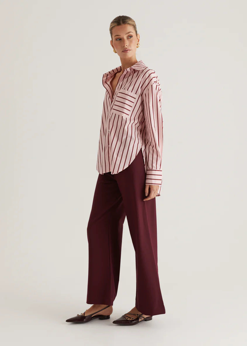 Poppy Shirt - Pink Stripe