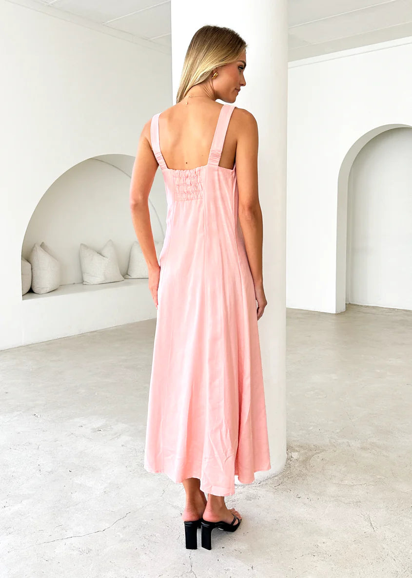 Ventura Midi Dress - Peach