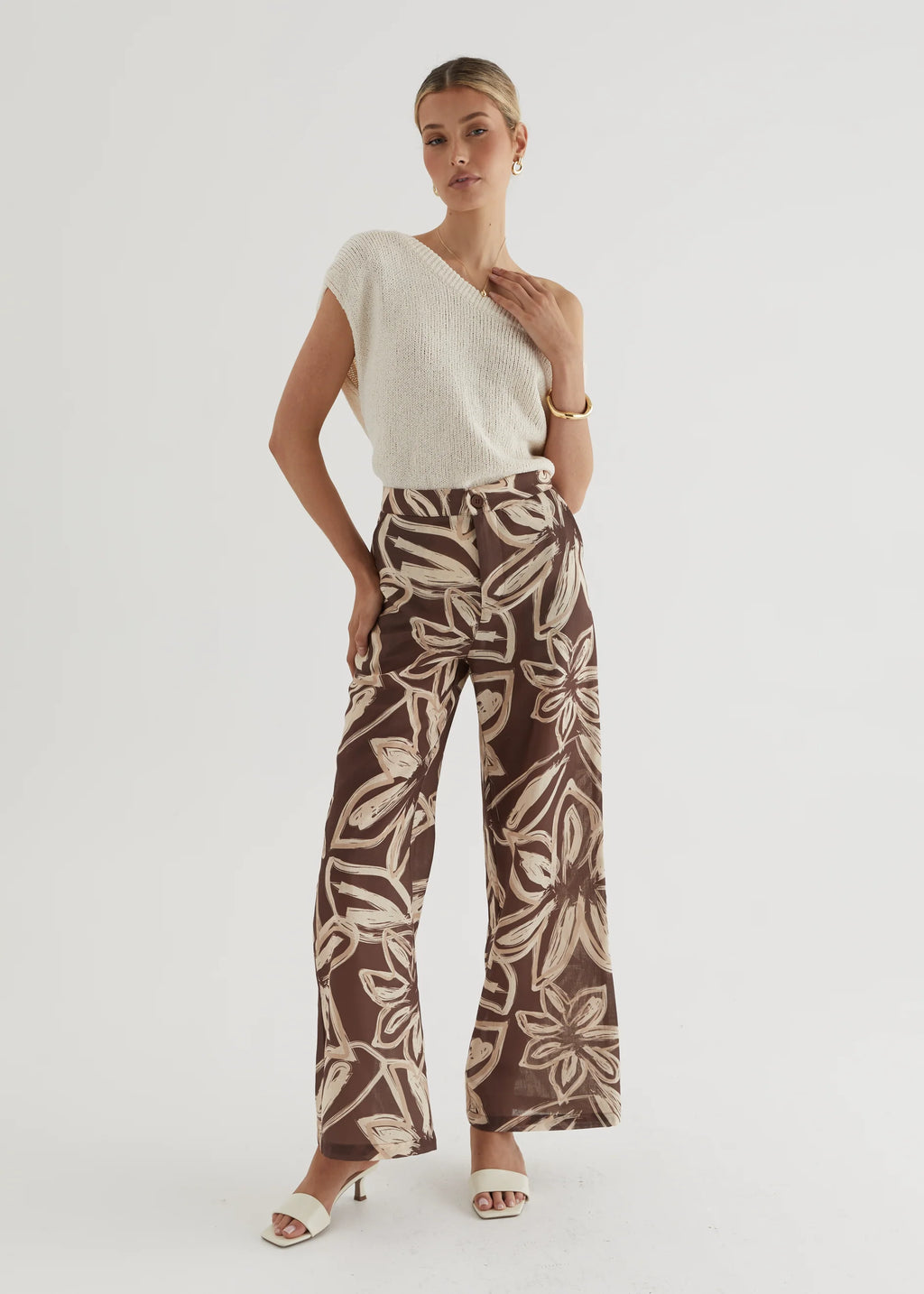 Vivianne Pants - Brown Floral