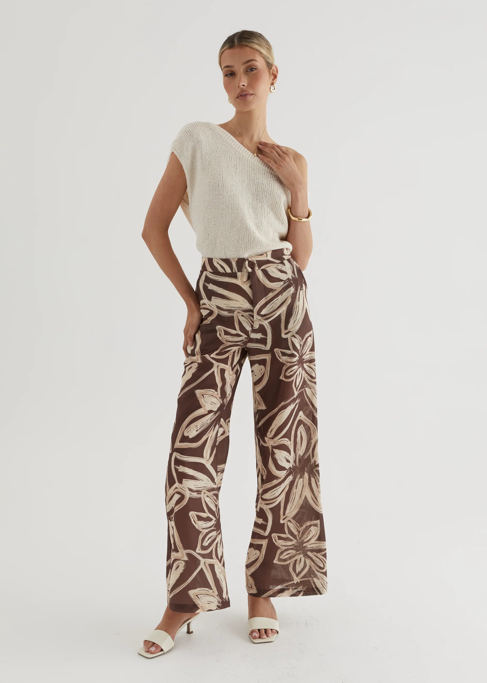 Vivianne Pants - Brown Floral