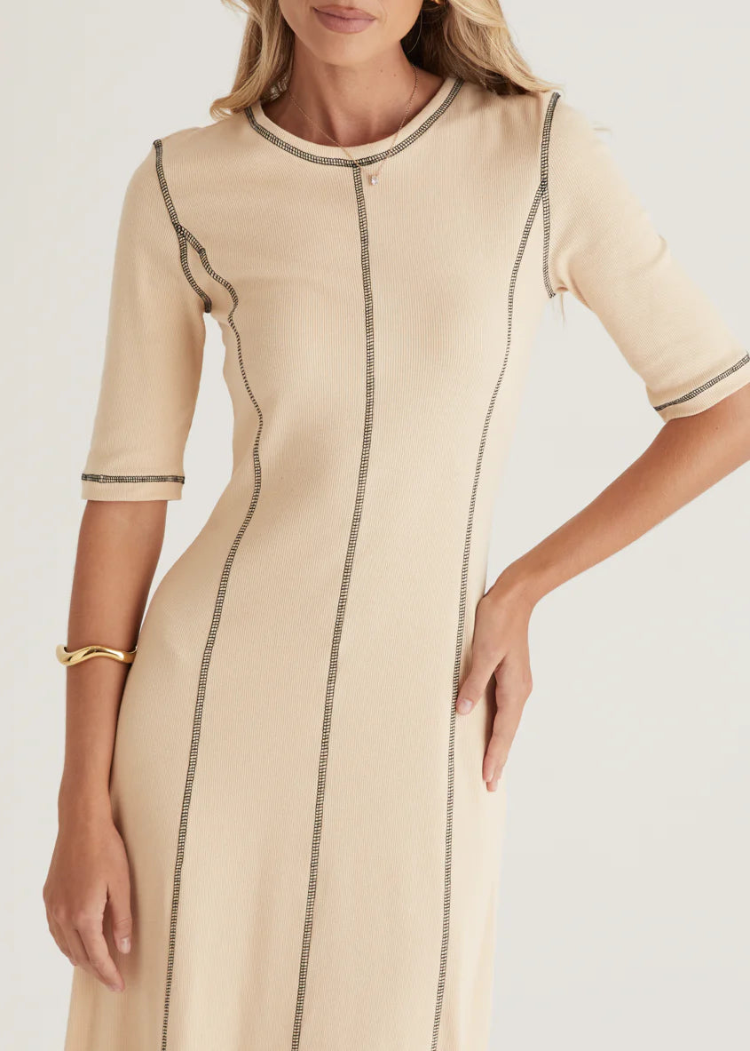 Simba Midi Dress - Beige
