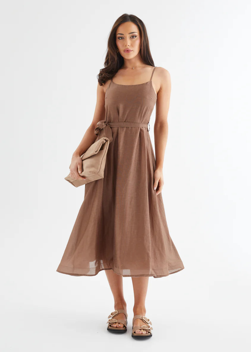 Andrea Midi Dress - Chocolate