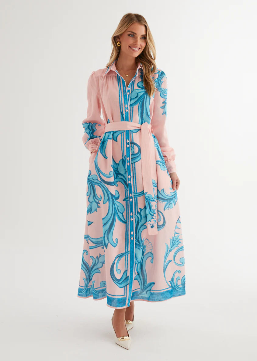 Sage Maxi Dress - Pink Zayna