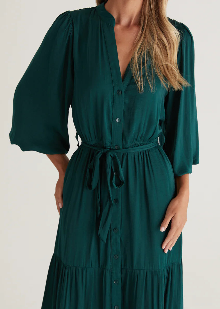 Maya Midi Dress - Emerald