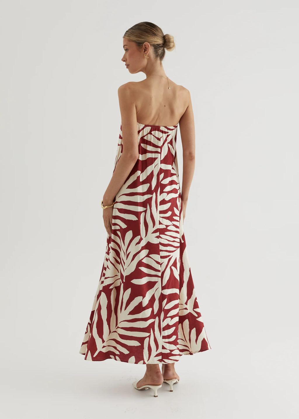 Remora Strapless Maxi Dress - Ruby Leaf