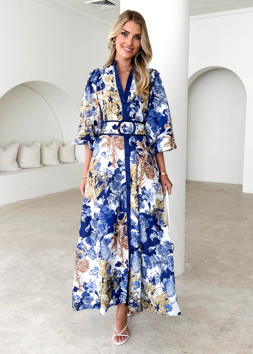 Wimsoe Midi Dress - Navy Chateau