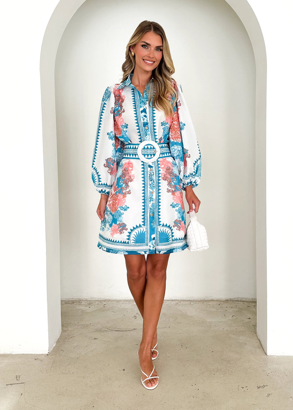 Taromina Dress - Coral Sea