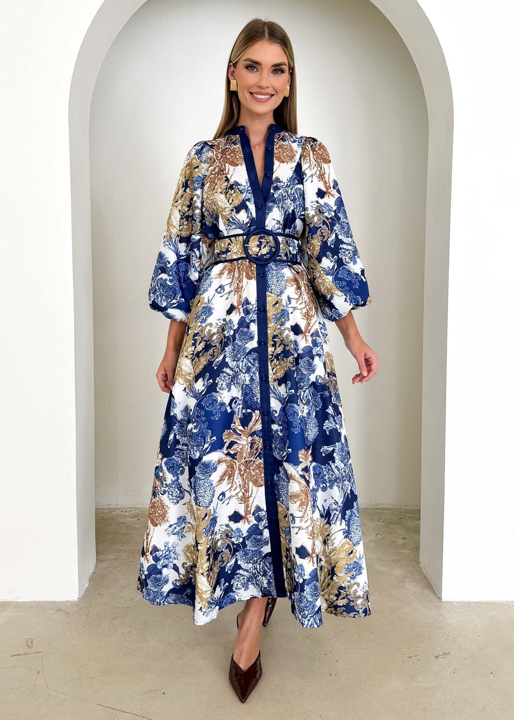 Wimsoe Midi Dress - Navy Chateau