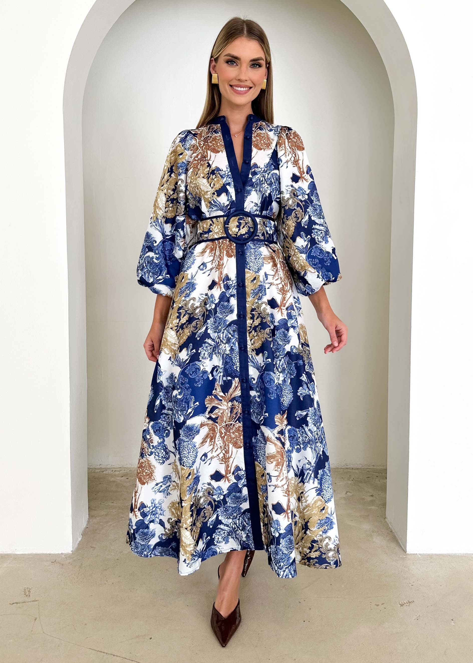 Wimsoe Midi Dress - Navy Chateau