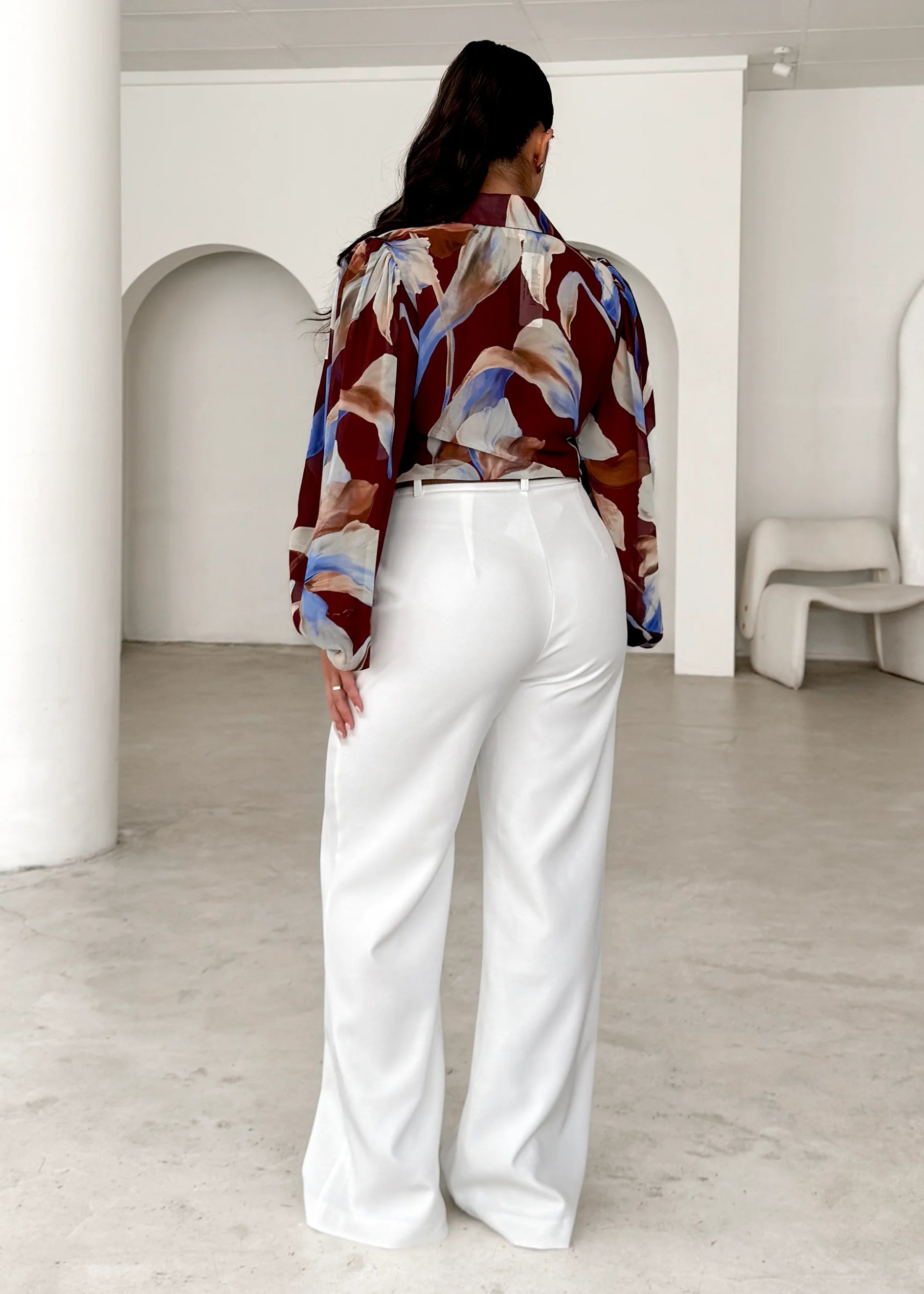 Avina Shirt - Burgundy Anya