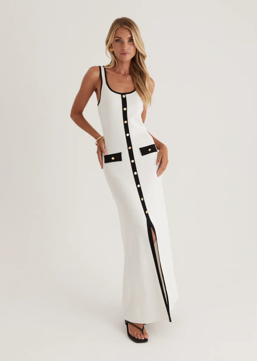 Praia Knit Maxi Dress - Off White