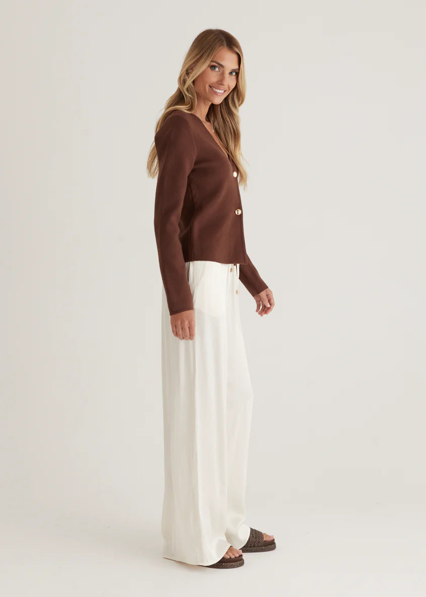 Triton Knit Top - Chocolate
