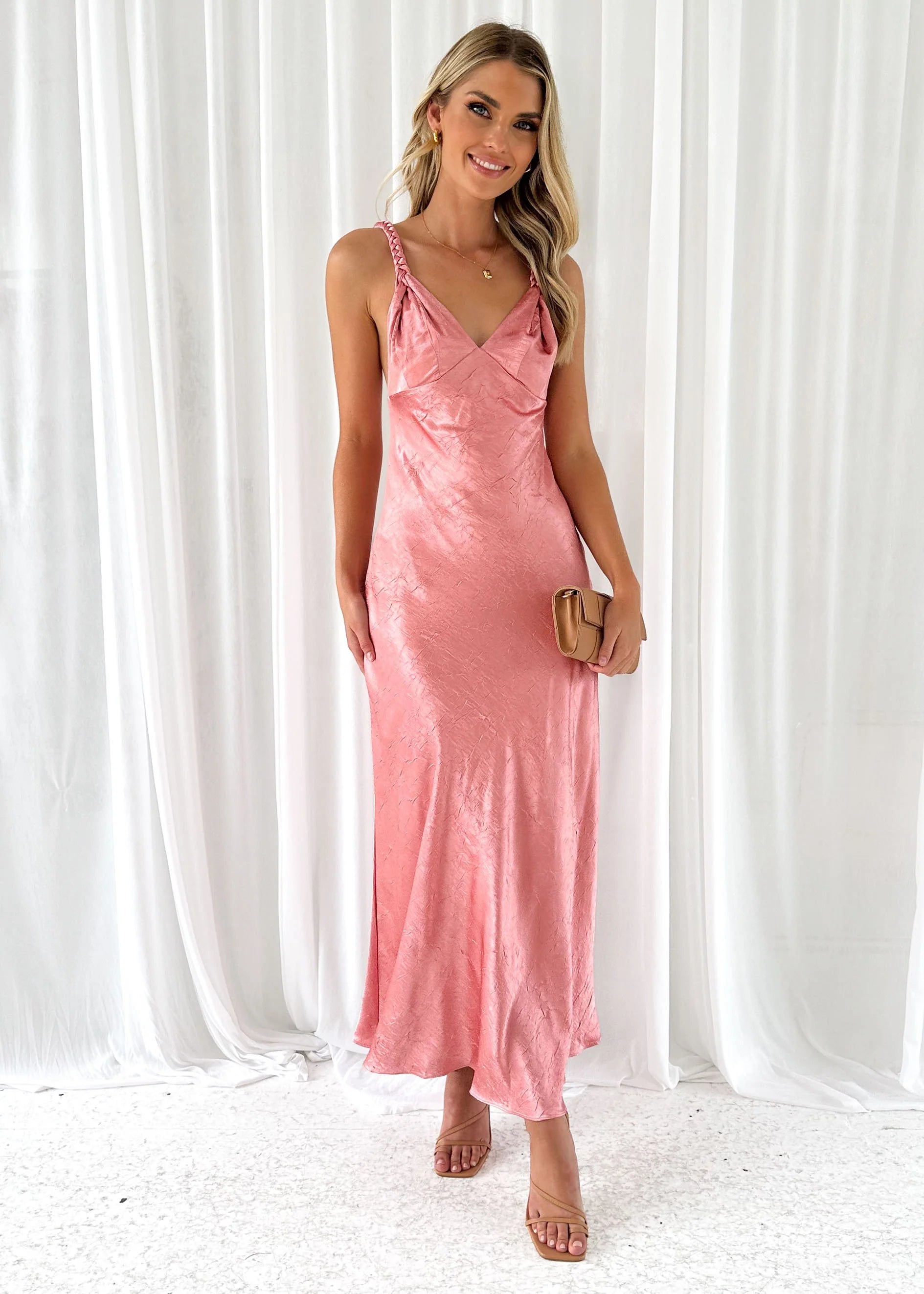 Annya Midi Dress - Rose