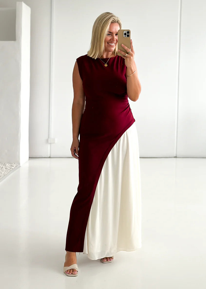 Picasso Maxi Dress - Berry Splice