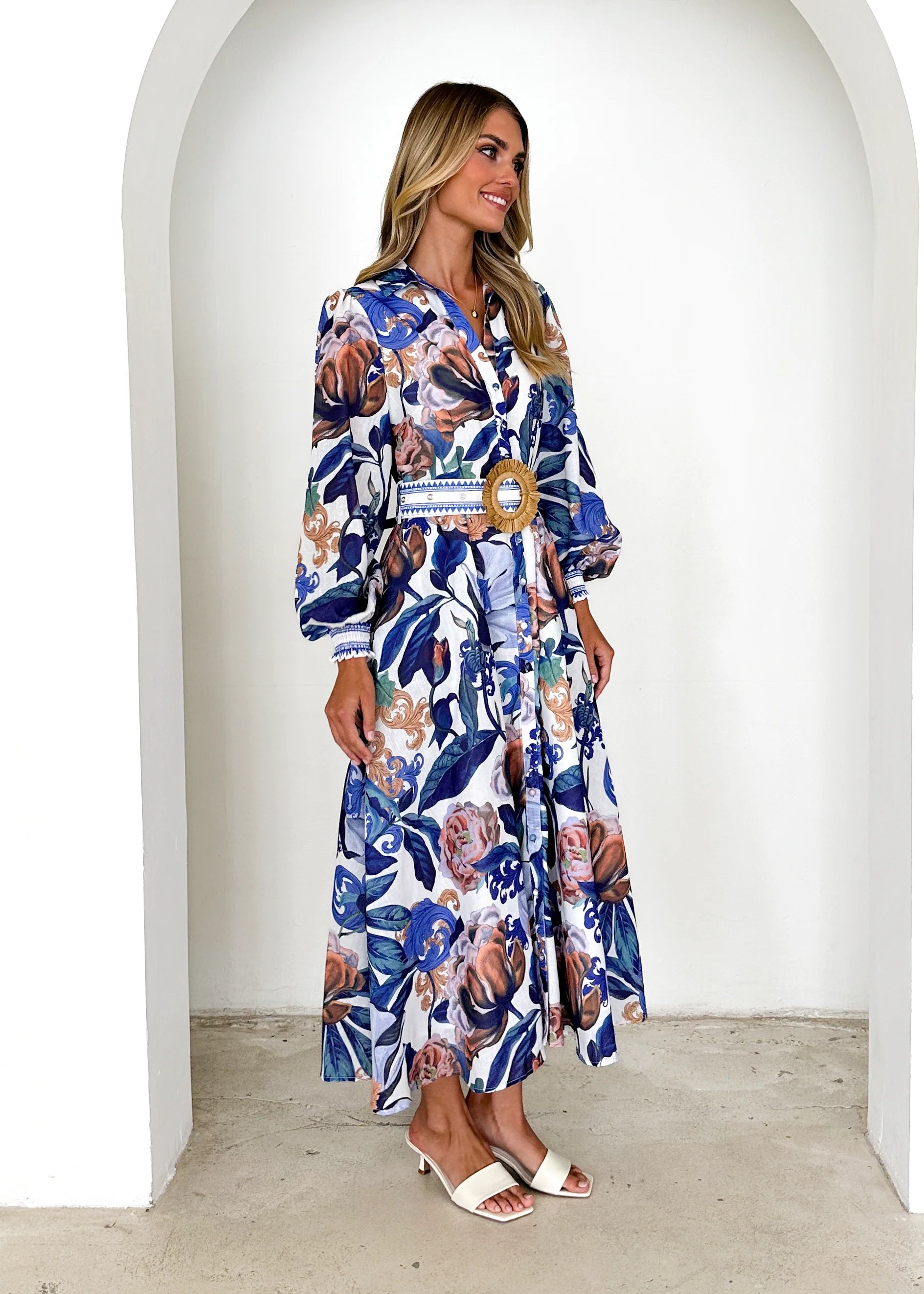 Nassa Maxi Dress - Azure Spritz
