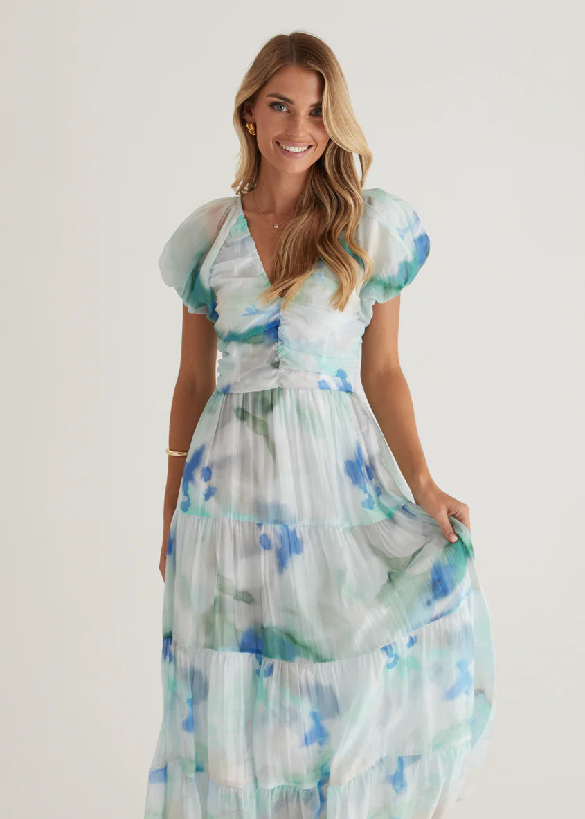 Sahnee Maxi Dress - Mint Haze