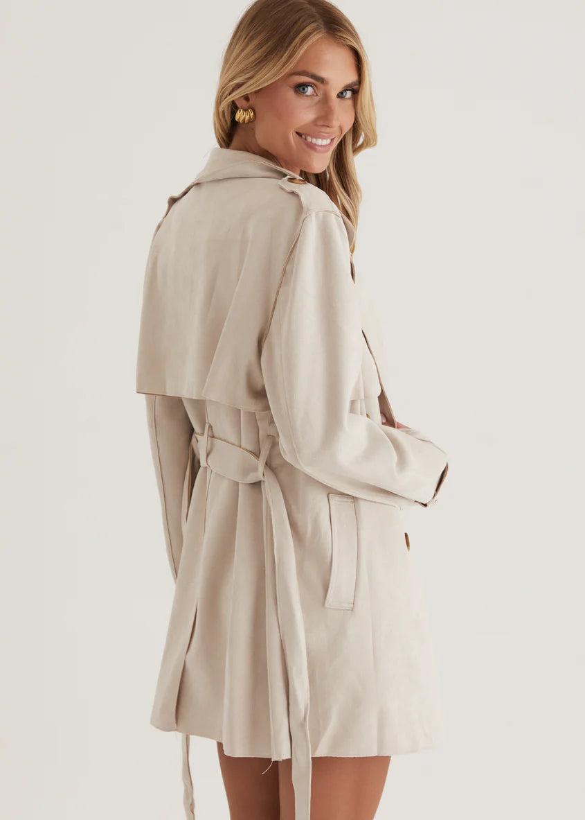 Lexington Suede Jacket - Ecru