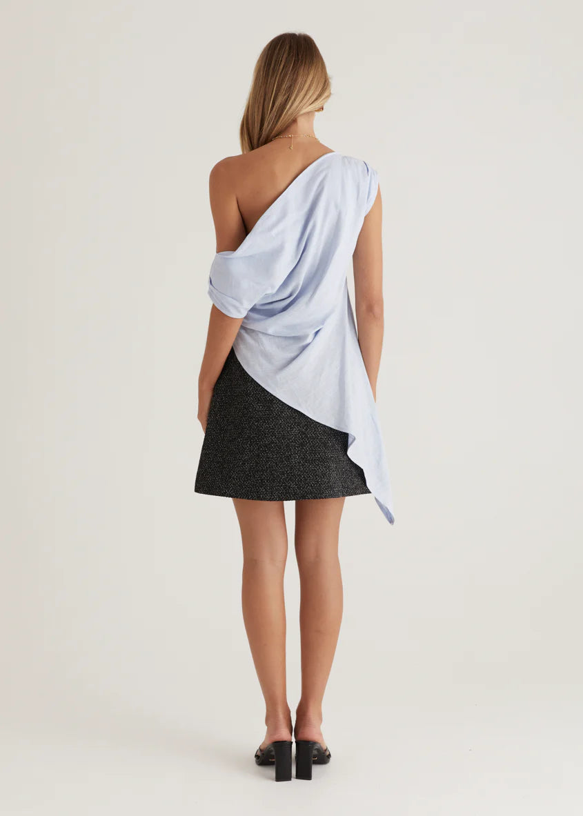 Kylo One Shoulder Top - Blue