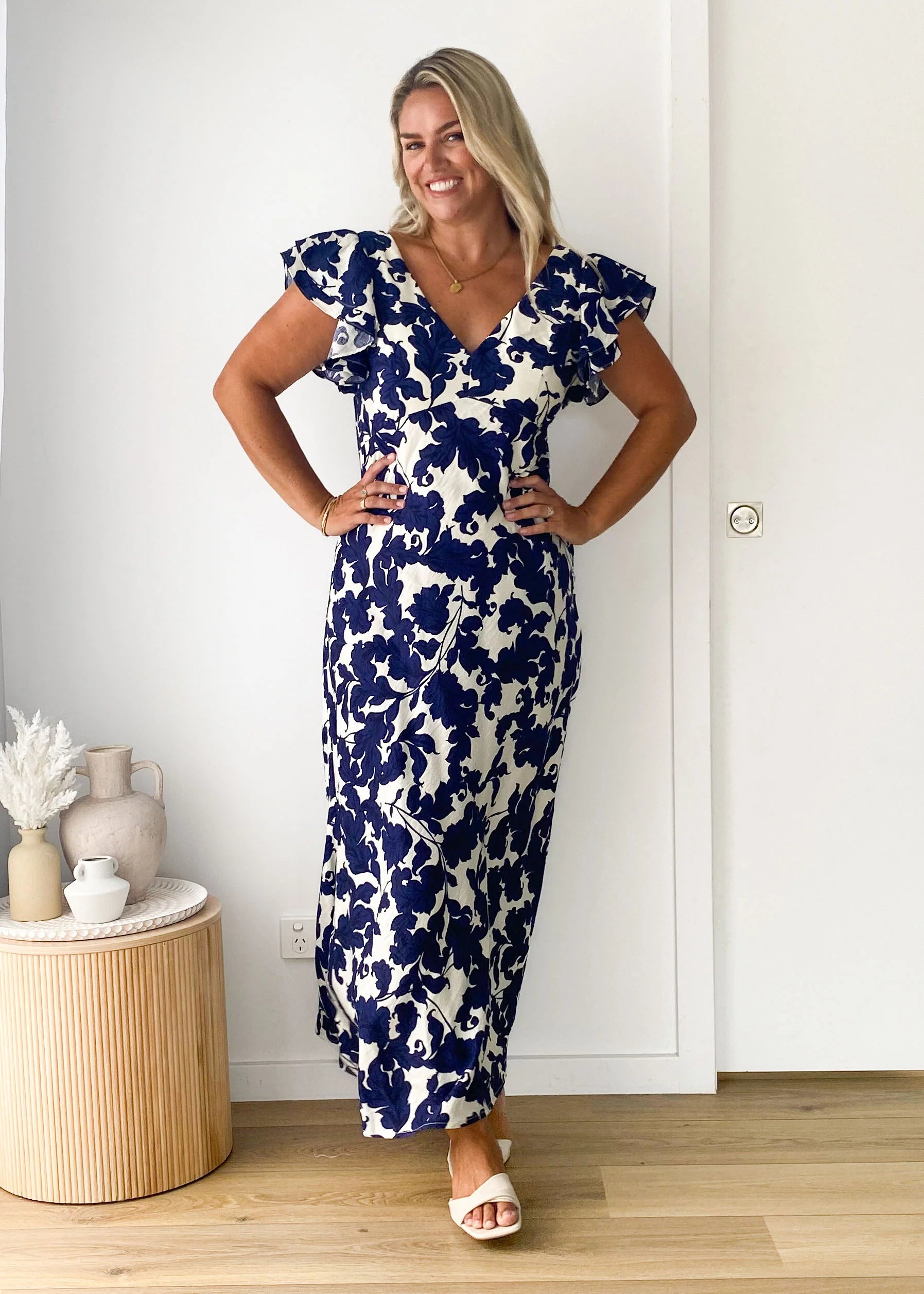 Xandra Maxi Dress - Navy Paisley