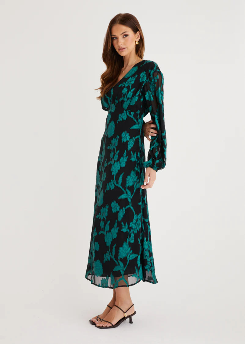 Primavera Maxi Dress - Emerald Floral