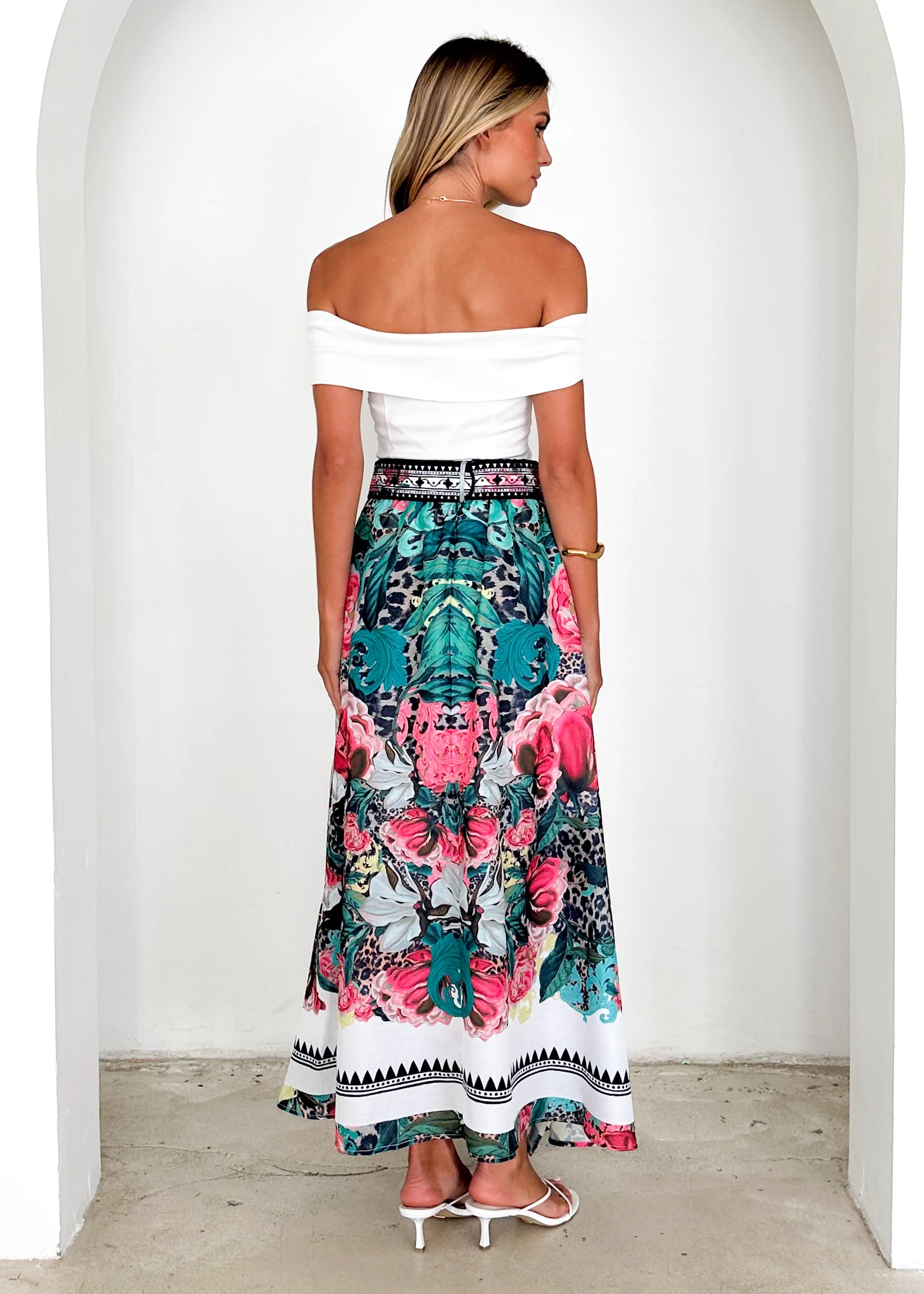 Pippa Midi Skirt - Eden Floral