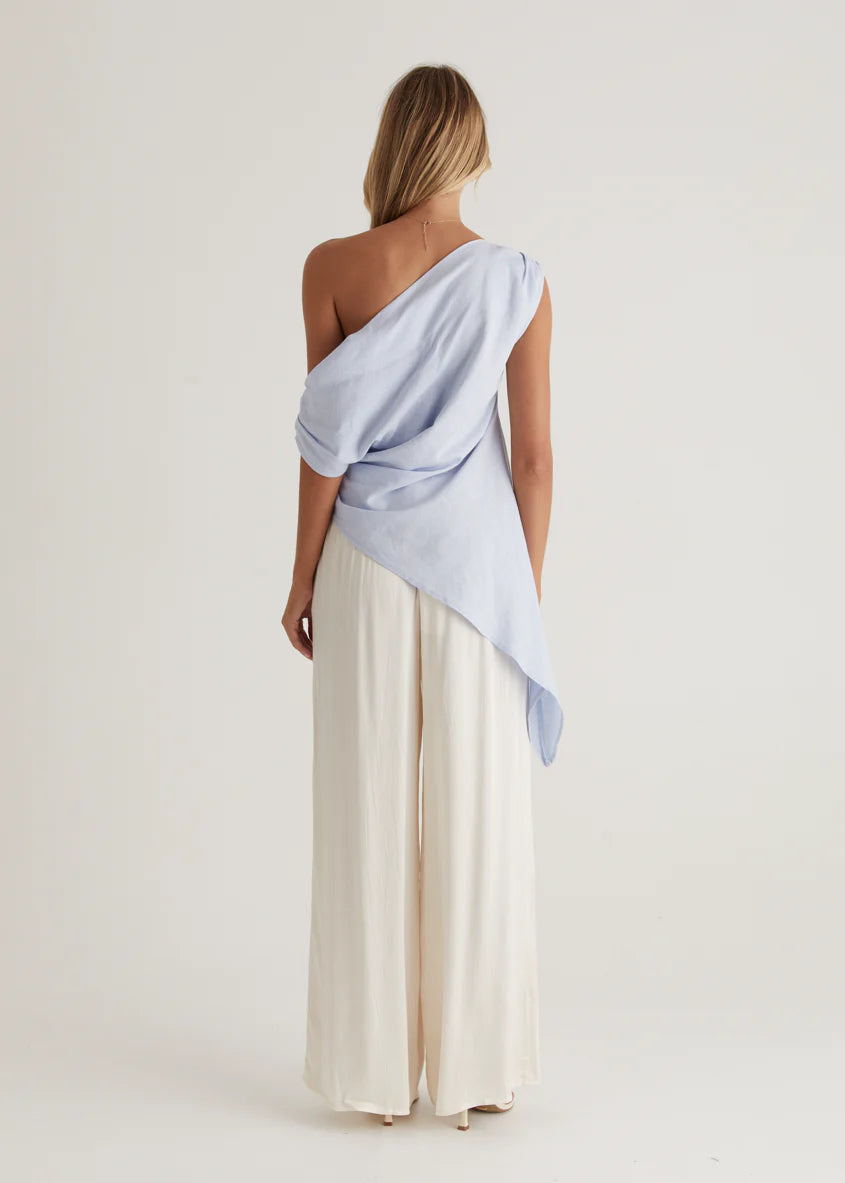 Kylo One Shoulder Top - Blue