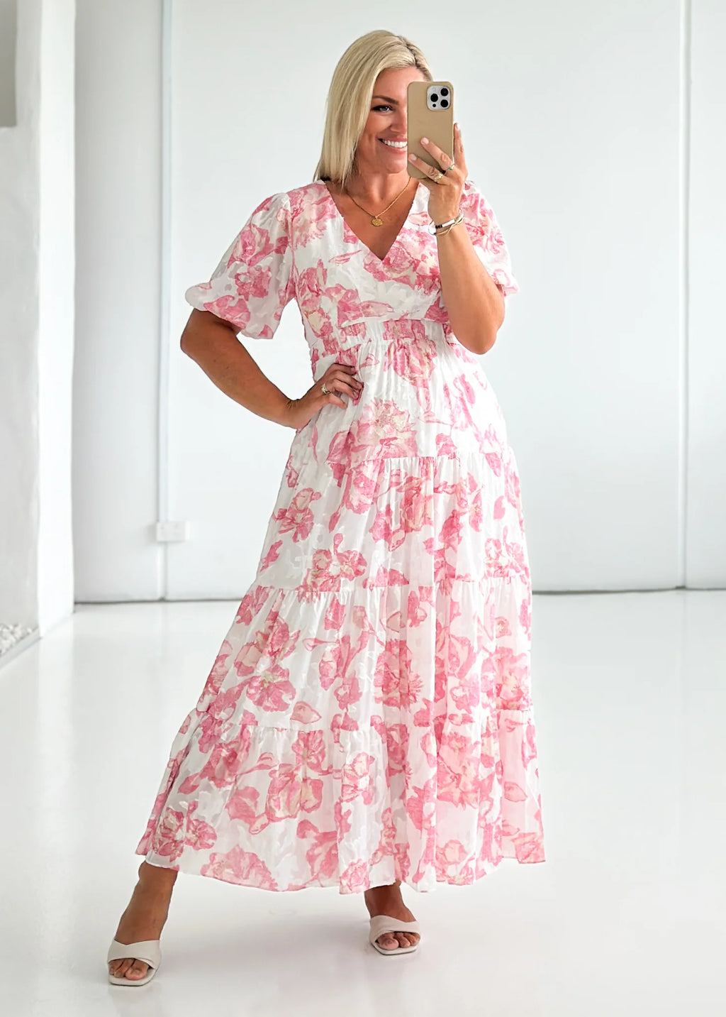 Casablanca Maxi Dress - Pink Rose