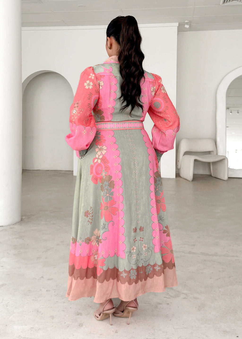 Entity Midi Dress - Melon Floral