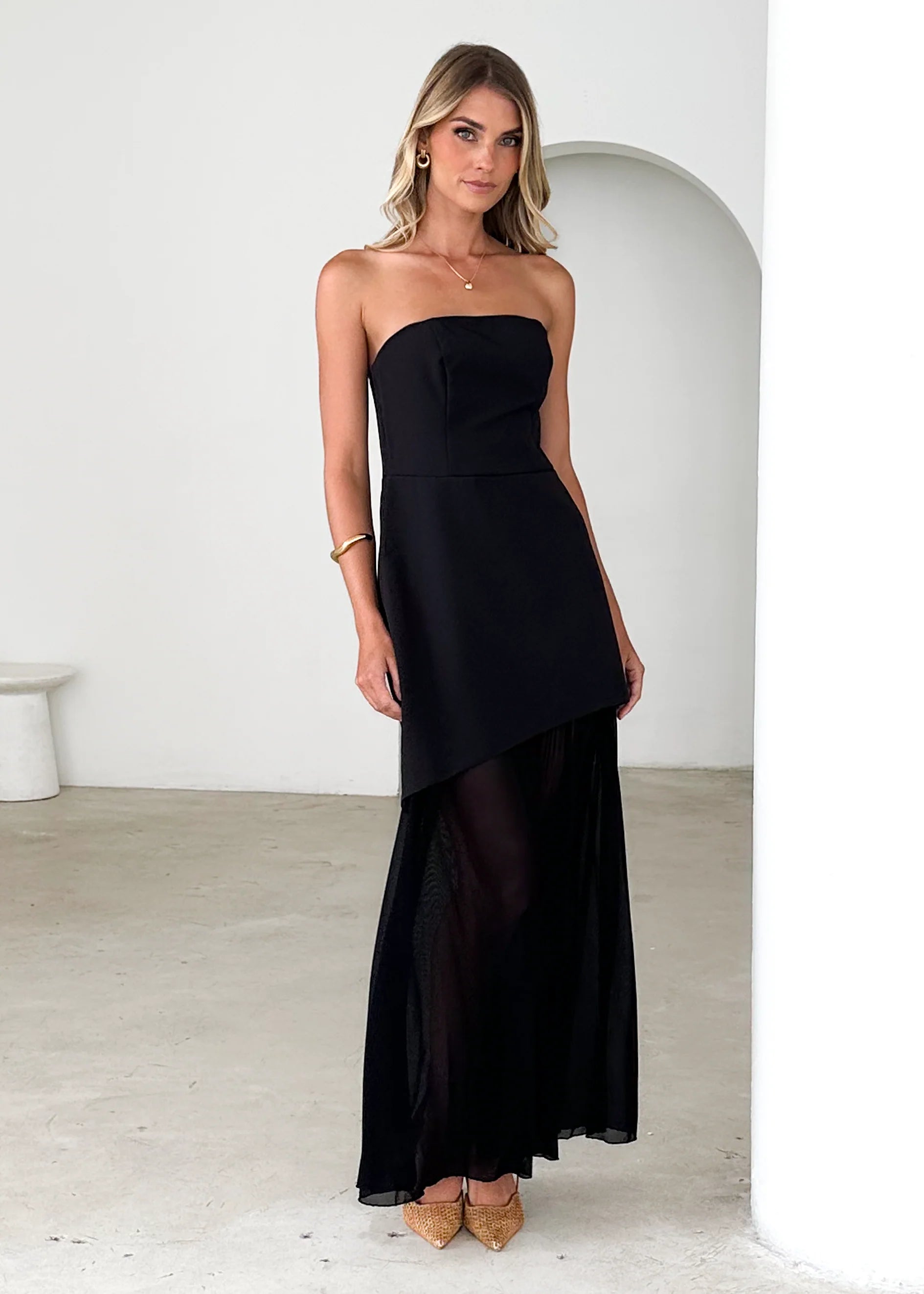 Cabaret Strapless Maxi Dress - Black
