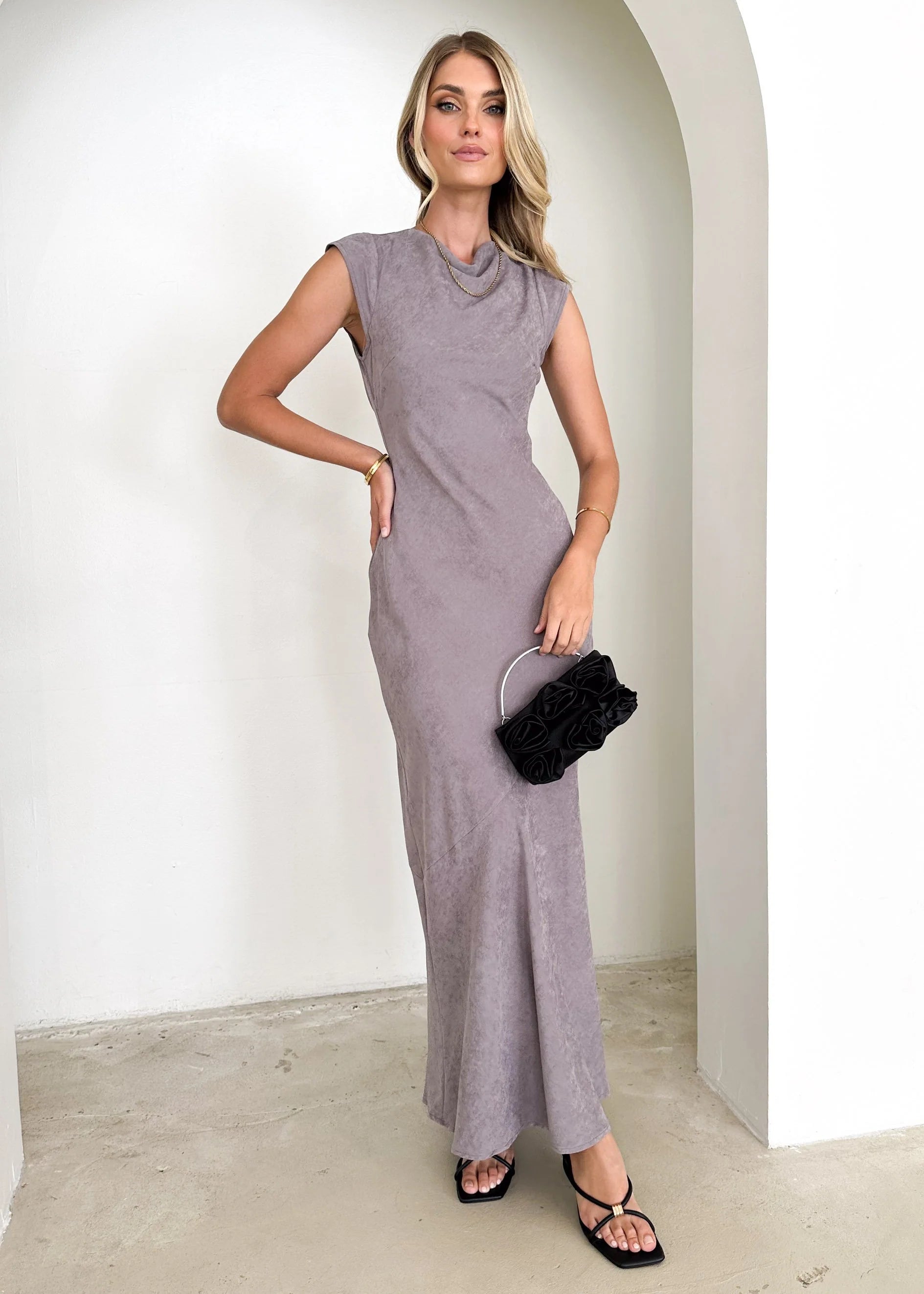 Olivia Maxi Dress - Charcoal