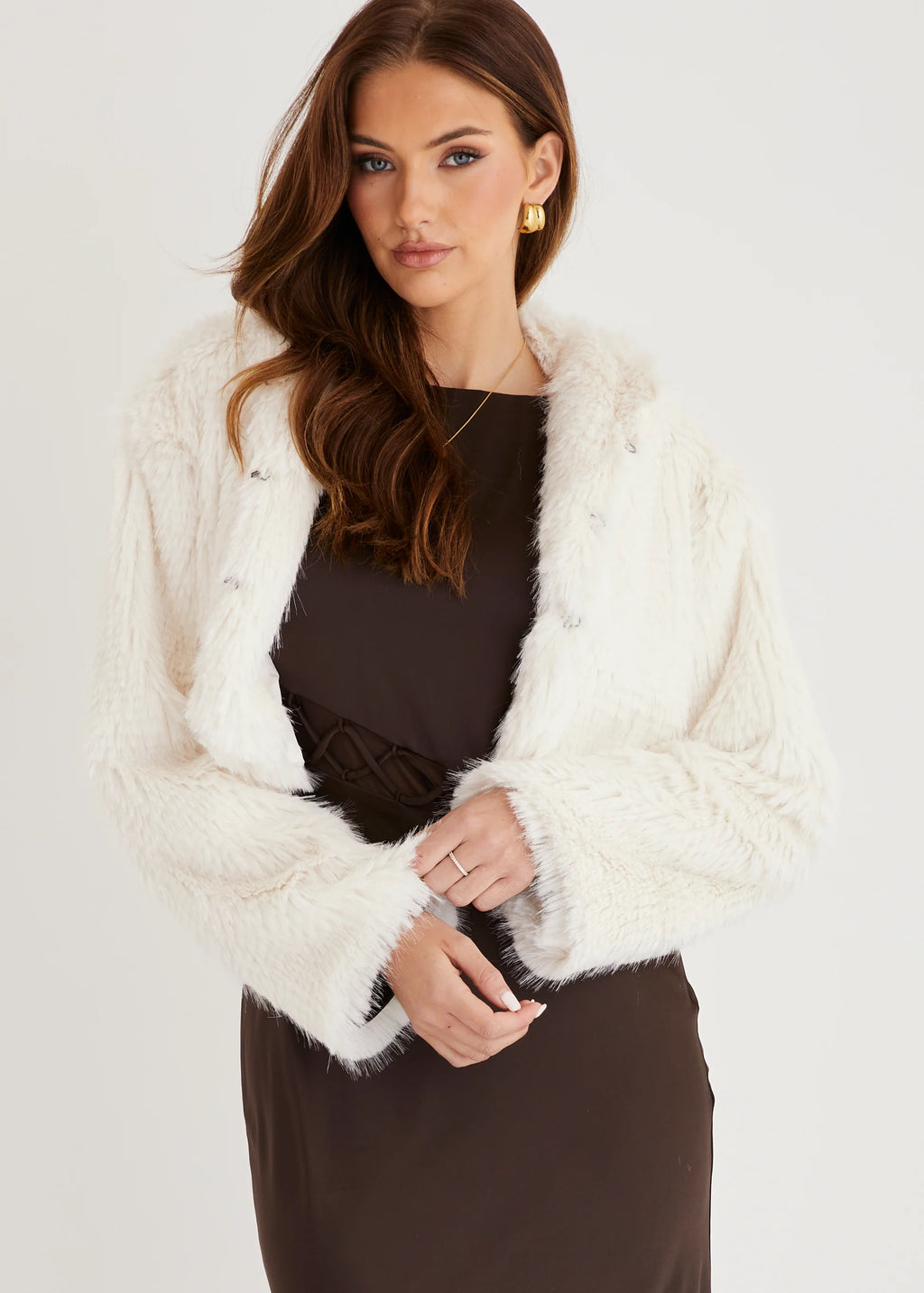 Lush Cropped Jacket - Cream