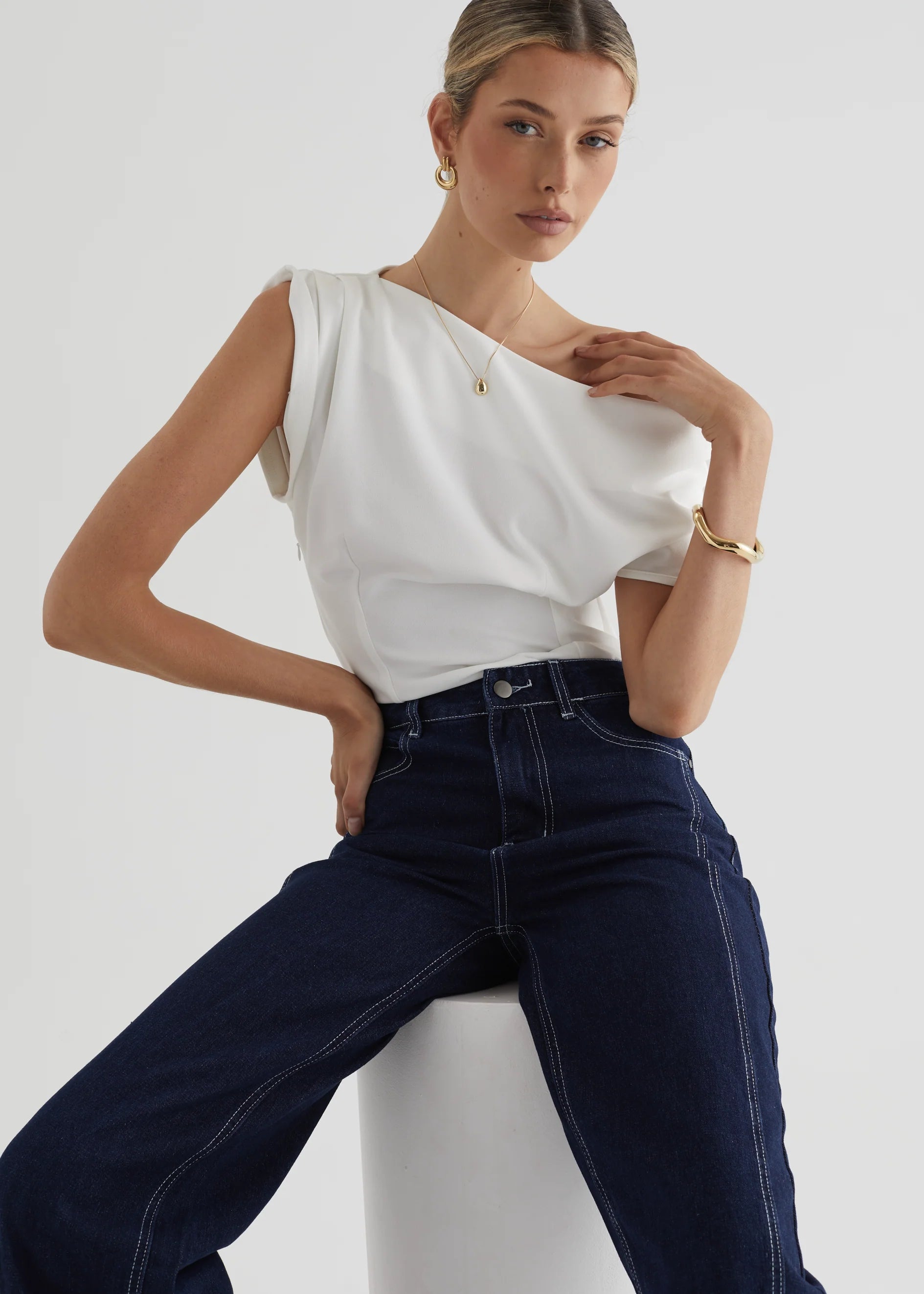 Bayse Off Shoulder Top - Off White