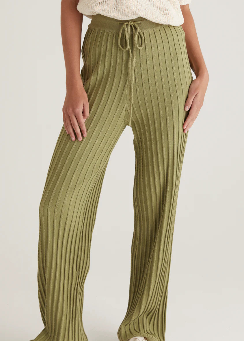 Etra Knit Pants - Olive
