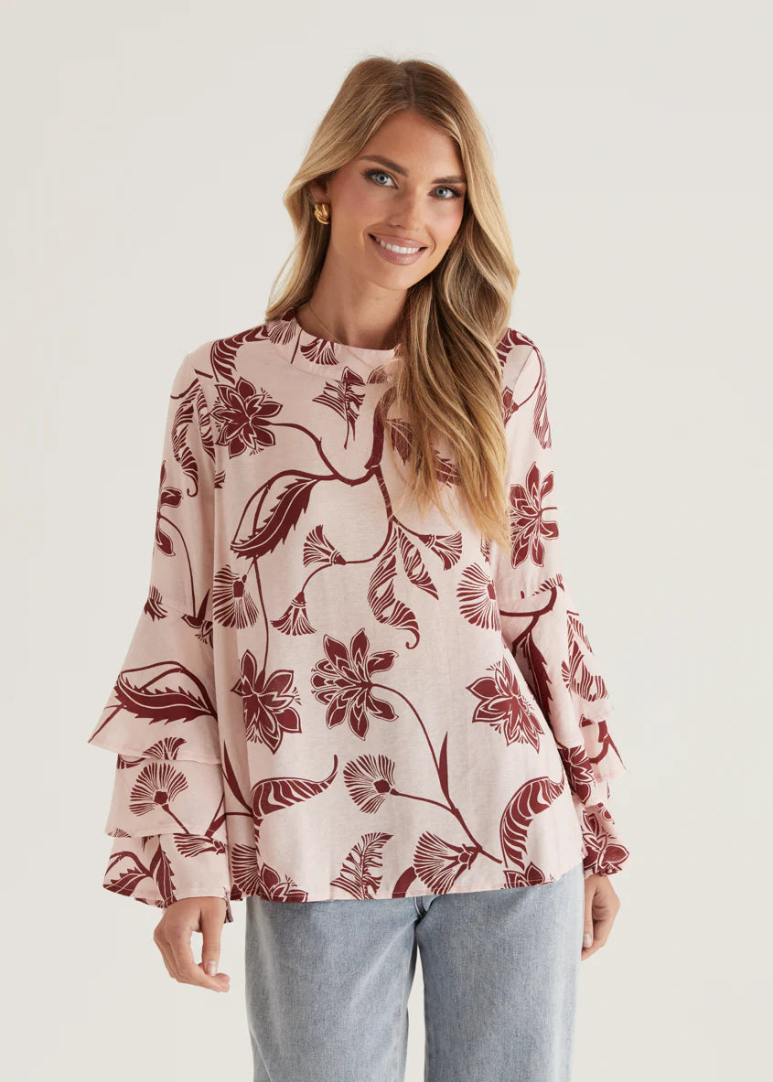 Melissa Blouse - Blush Floral
