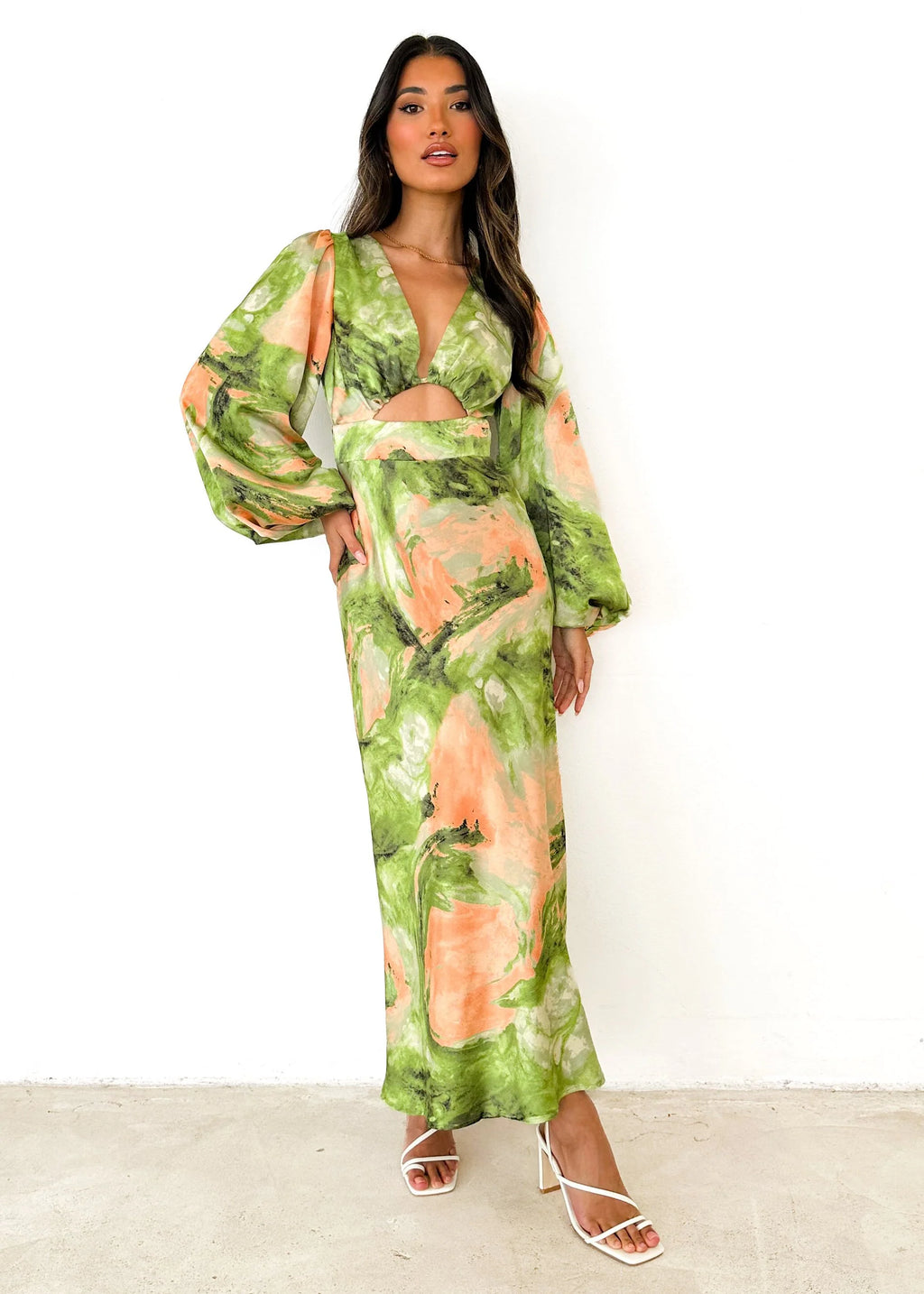 Dreamso Midi Dress - Green Splash