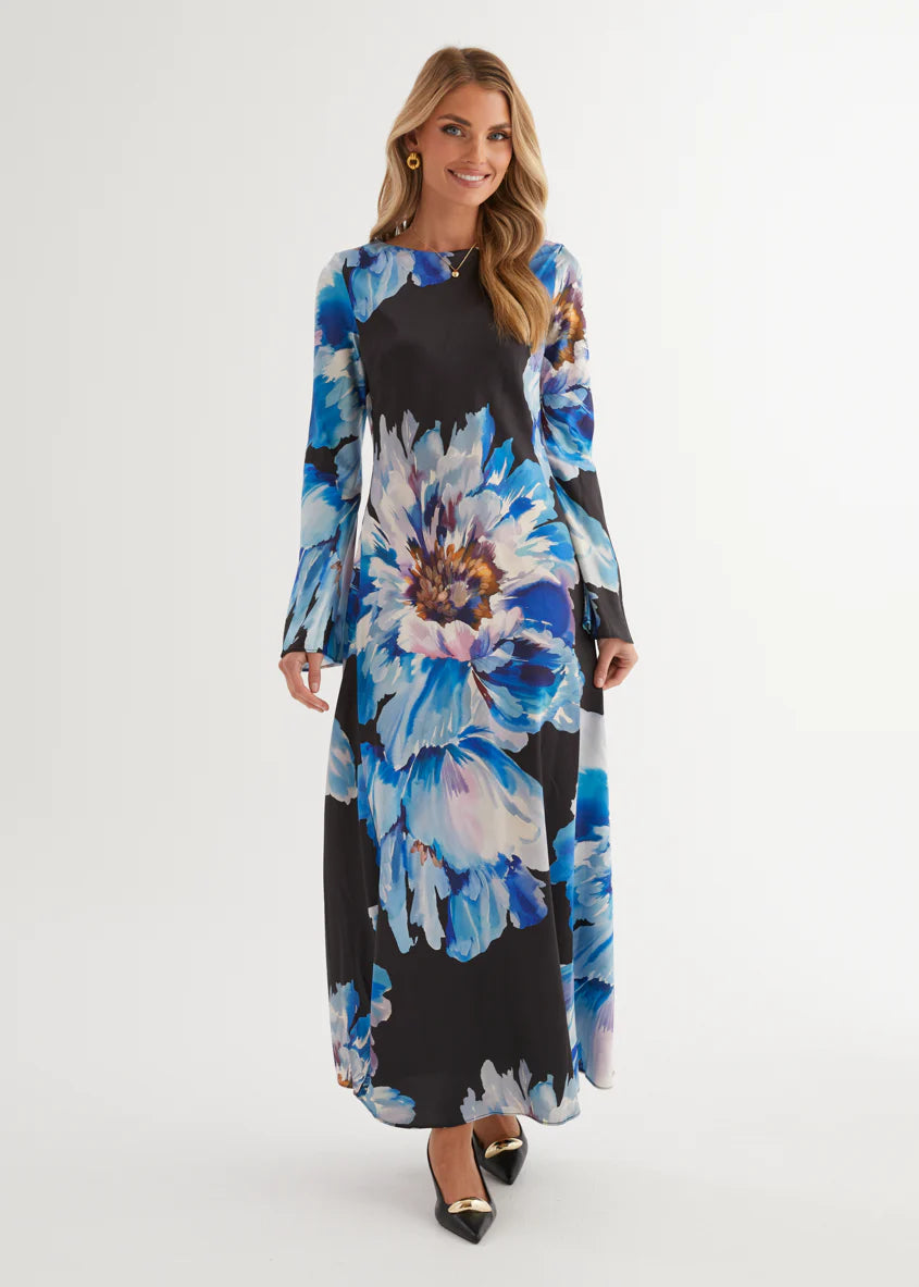Romance Maxi Dress - Midnight Bloom