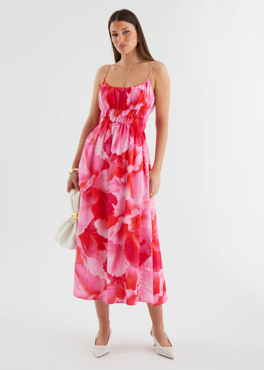 Rylie Maxi Dress - Strawberry Abstract