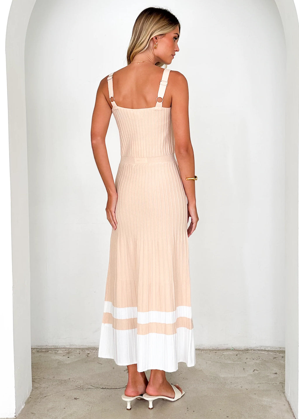 Daphne Knit Midi Dress - Sand