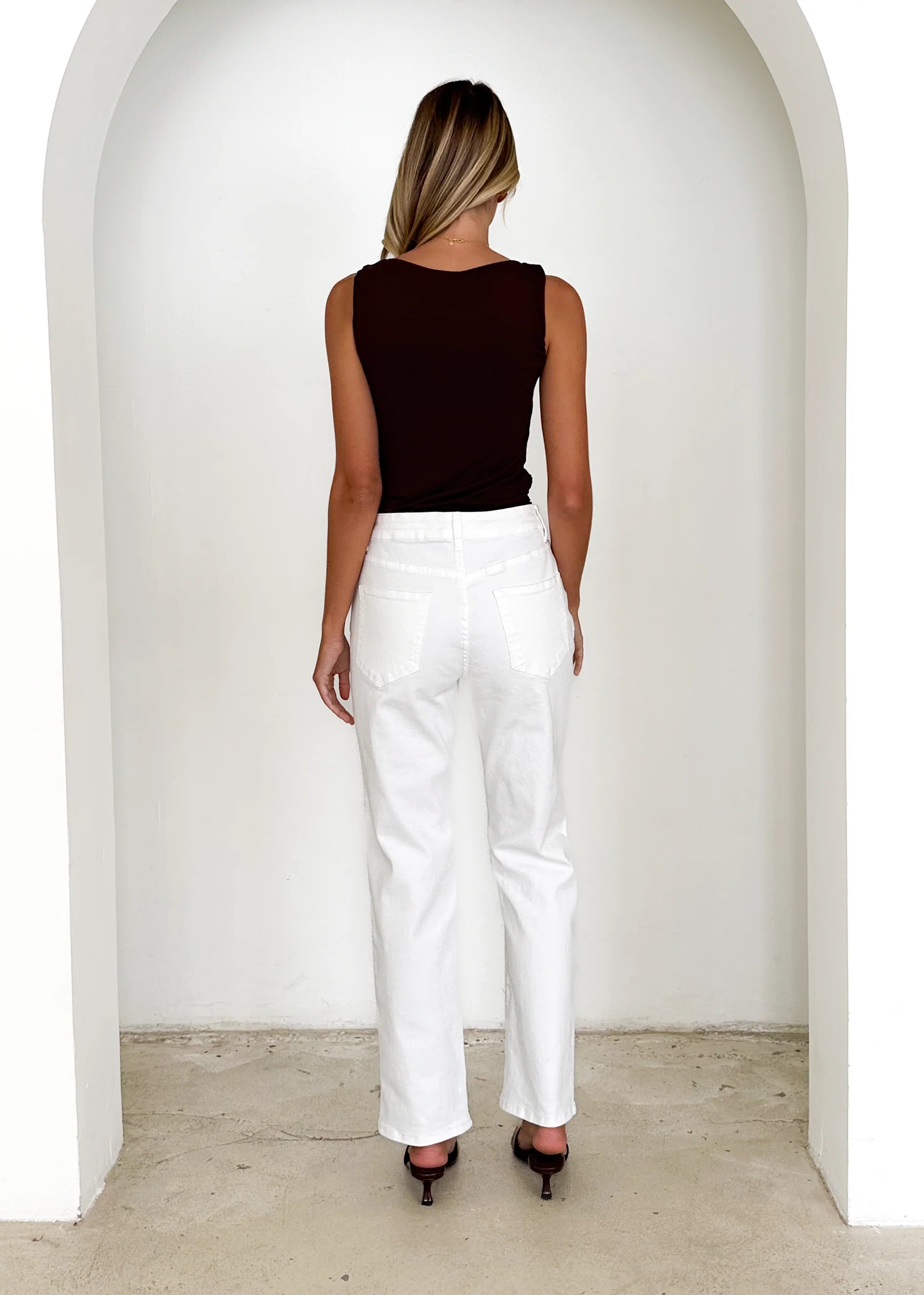 Isobel Stretch Jeans - Off White