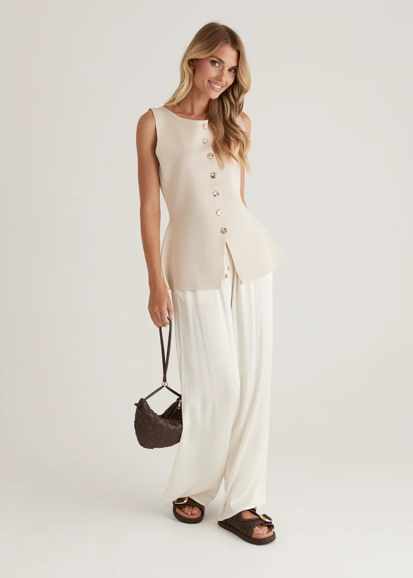 Tilly Knit Vest - Cream