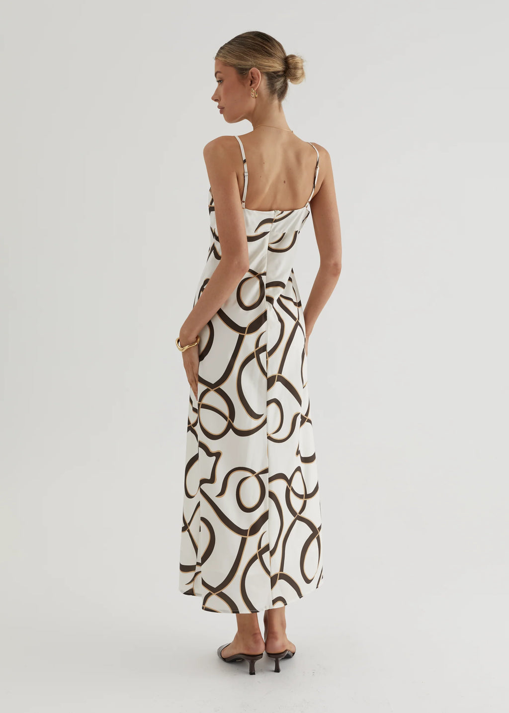 Carla Maxi Dress - Brown Swirl
