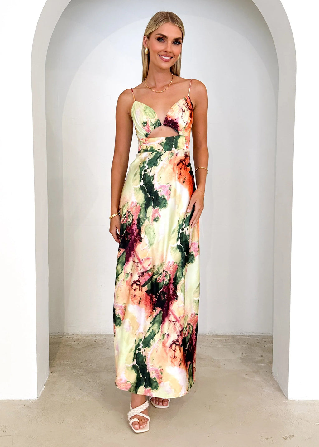 Craelo Maxi Dress - Green Splash