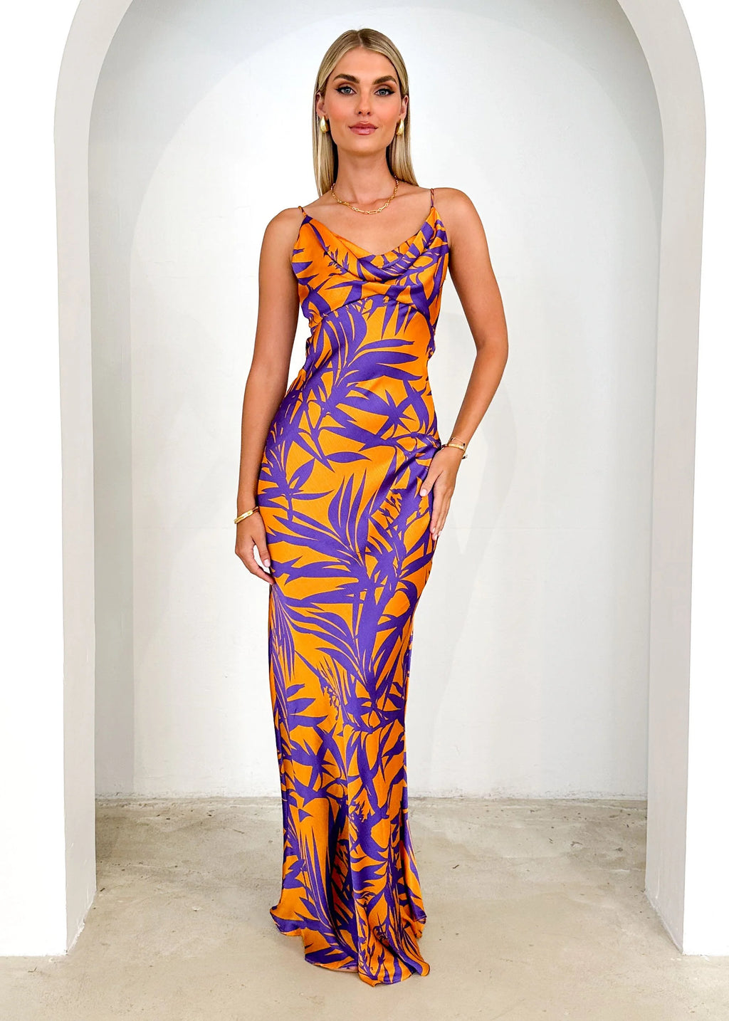 Nekroe Maxi Dress - Purple Fern