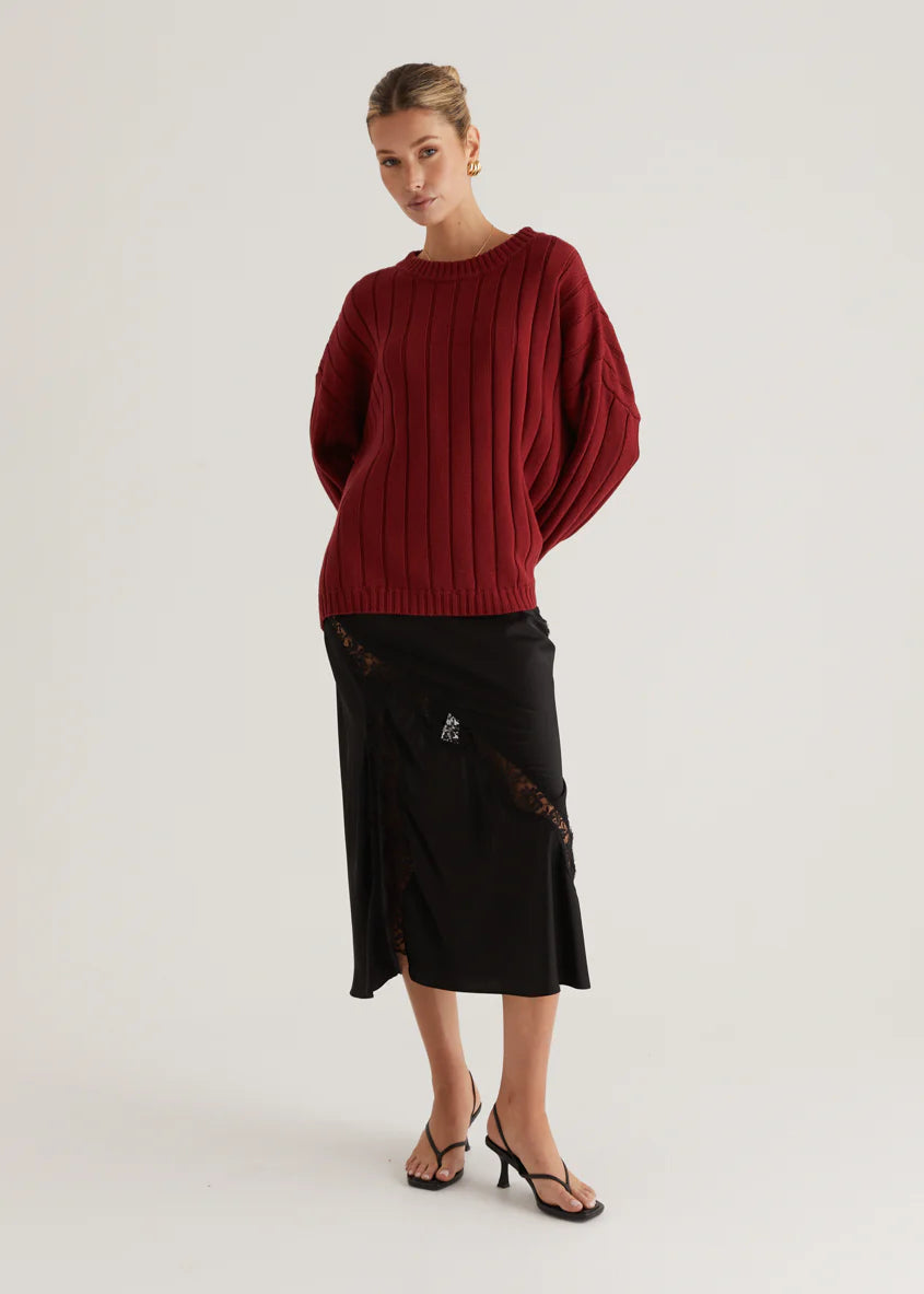 Bobbie Sweater - Wine