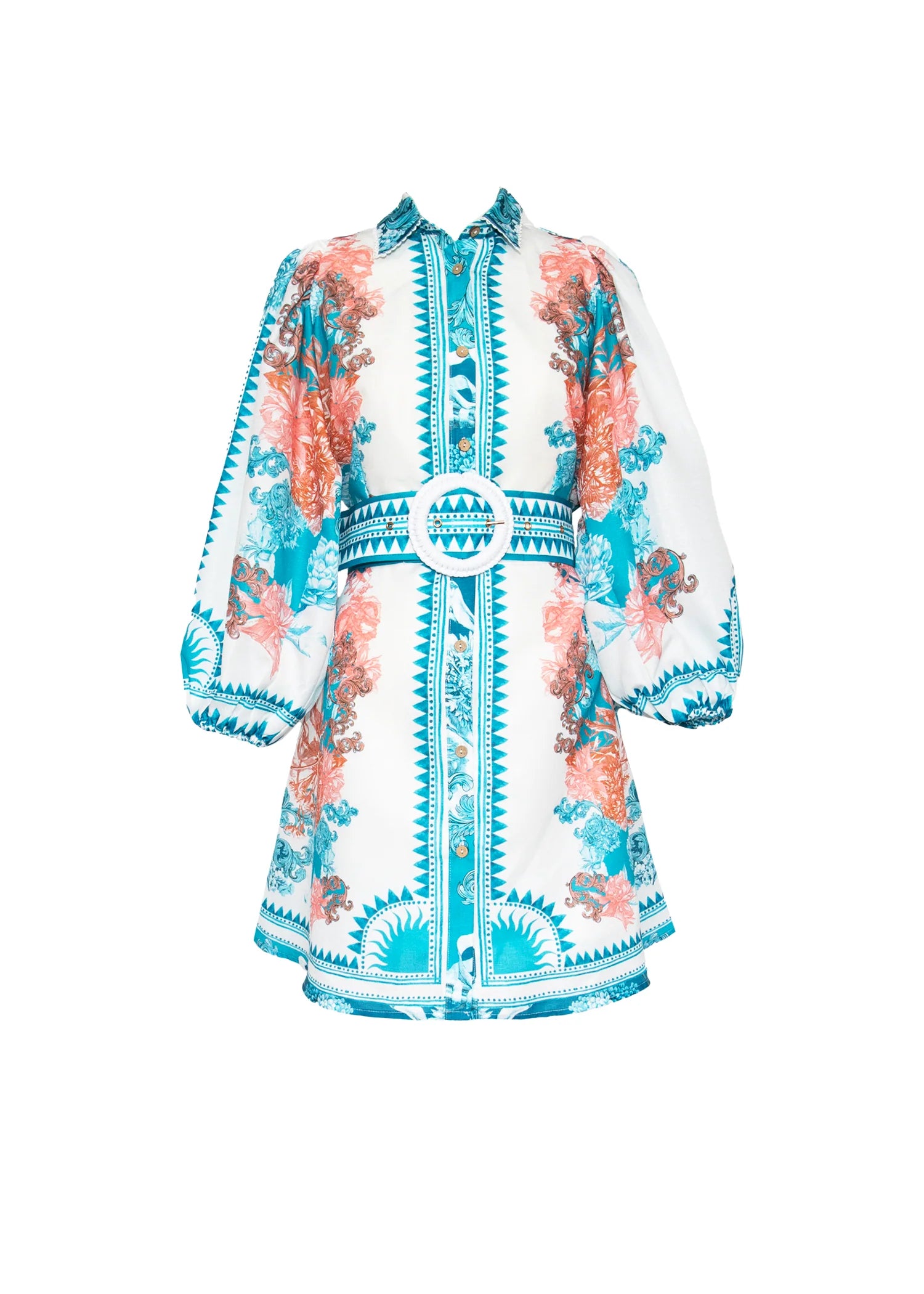 Taromina Dress - Coral Sea