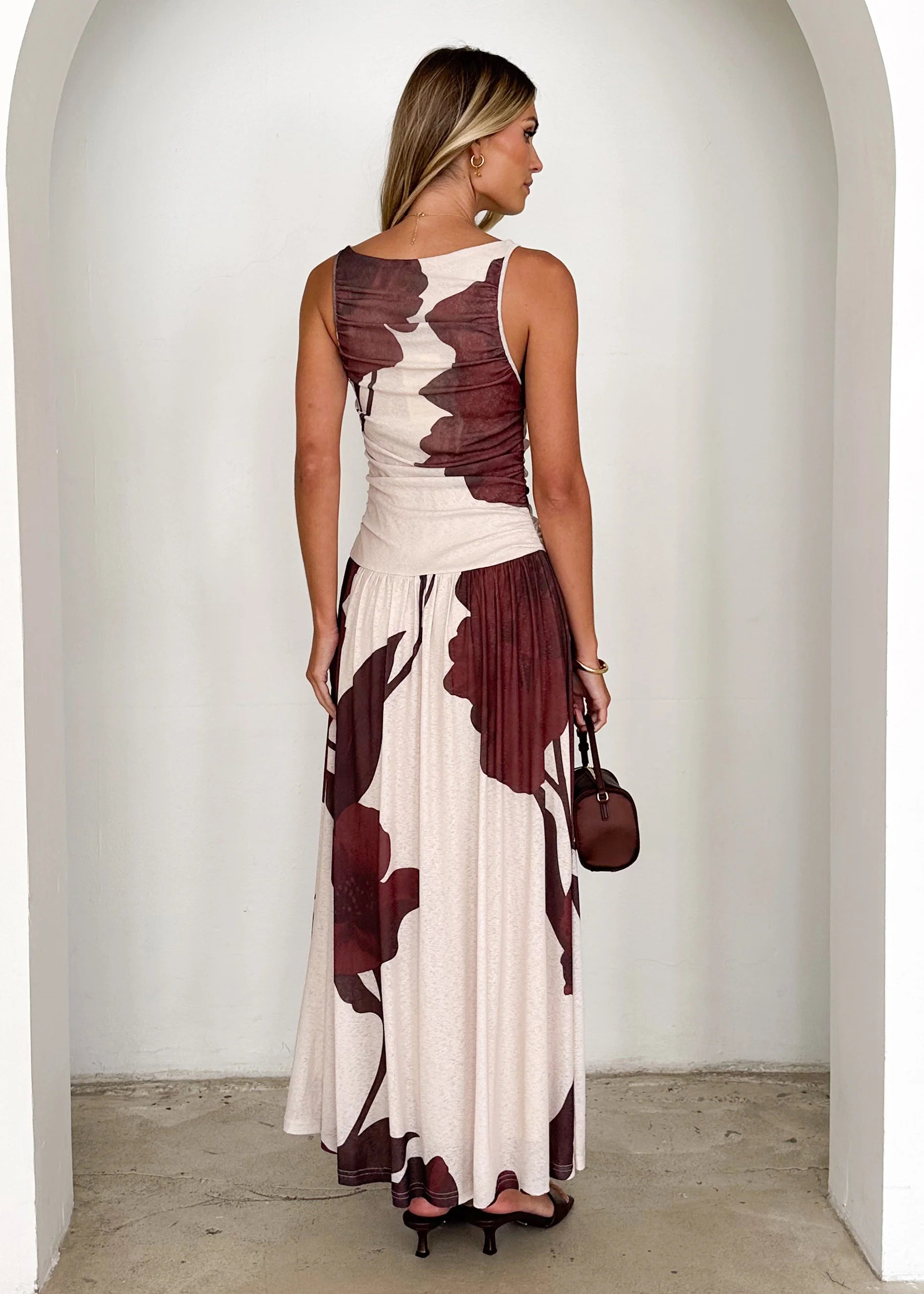 Faye Maxi Dress - Choc Flowers