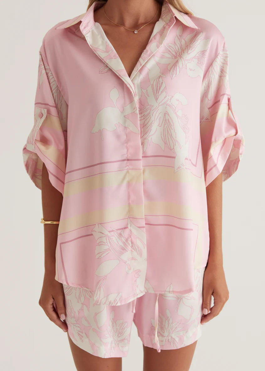 Kaycie Shorts - Pink Flowers